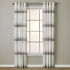 Slate Stripe Window Panel Pair, White/Gray, 104" x 84"
