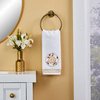 Vern Yip by SKL Home, Zodiac Snake 2-Piece Hand Towel Set, White