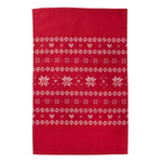 Snowflake Winter 2-Piece Dish Towel Set, Red/Multi