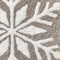 Winter Snowflake Tufted Rug, Gray
