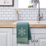 Snowflake 2-Piece Hand Towel Set, Sage