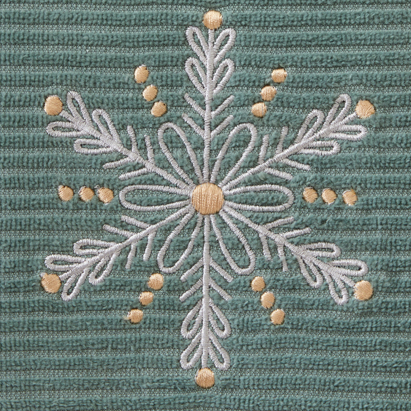 Snowflake 2-Piece Hand Towel Set, Sage