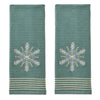 Snowflake 2-Piece Hand Towel Set, Sage