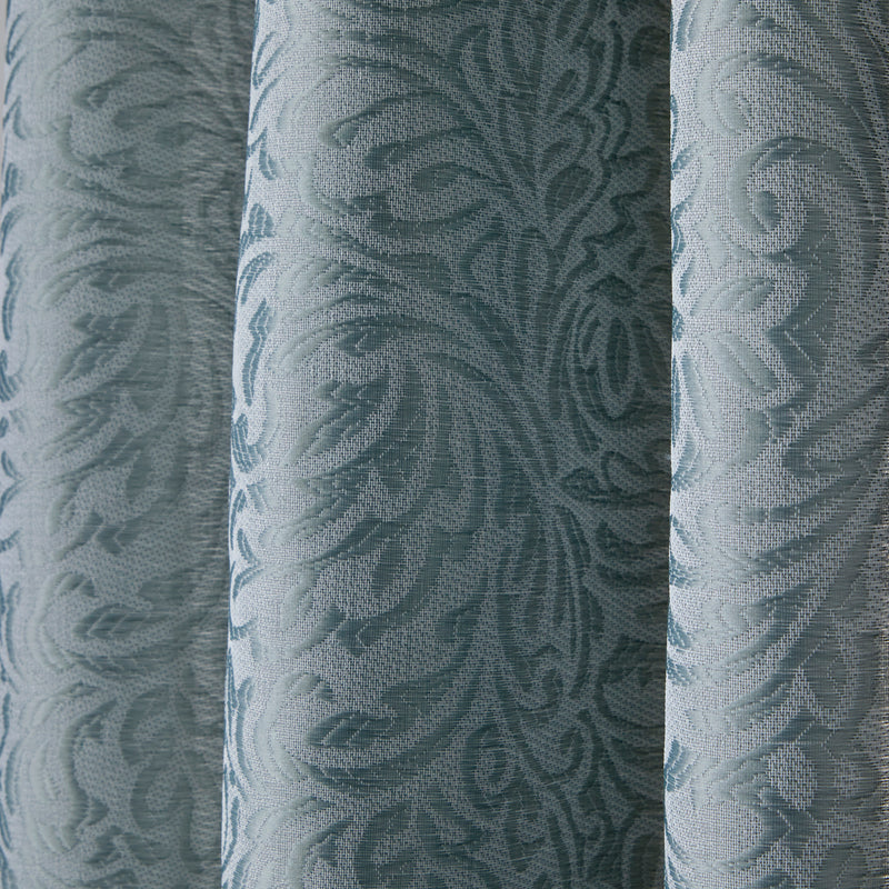Soft Swirl Window Panel Pair, Mineral Blue, 56" x 84"