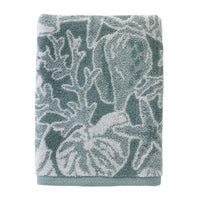 South Seas Shell Jacquard Bath Towel, Teal