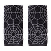 Spider Web Jacquard 2-Piece Hand Towel Set, Black