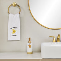 Spread Sunshine 2-Piece Hand Towel Set, White