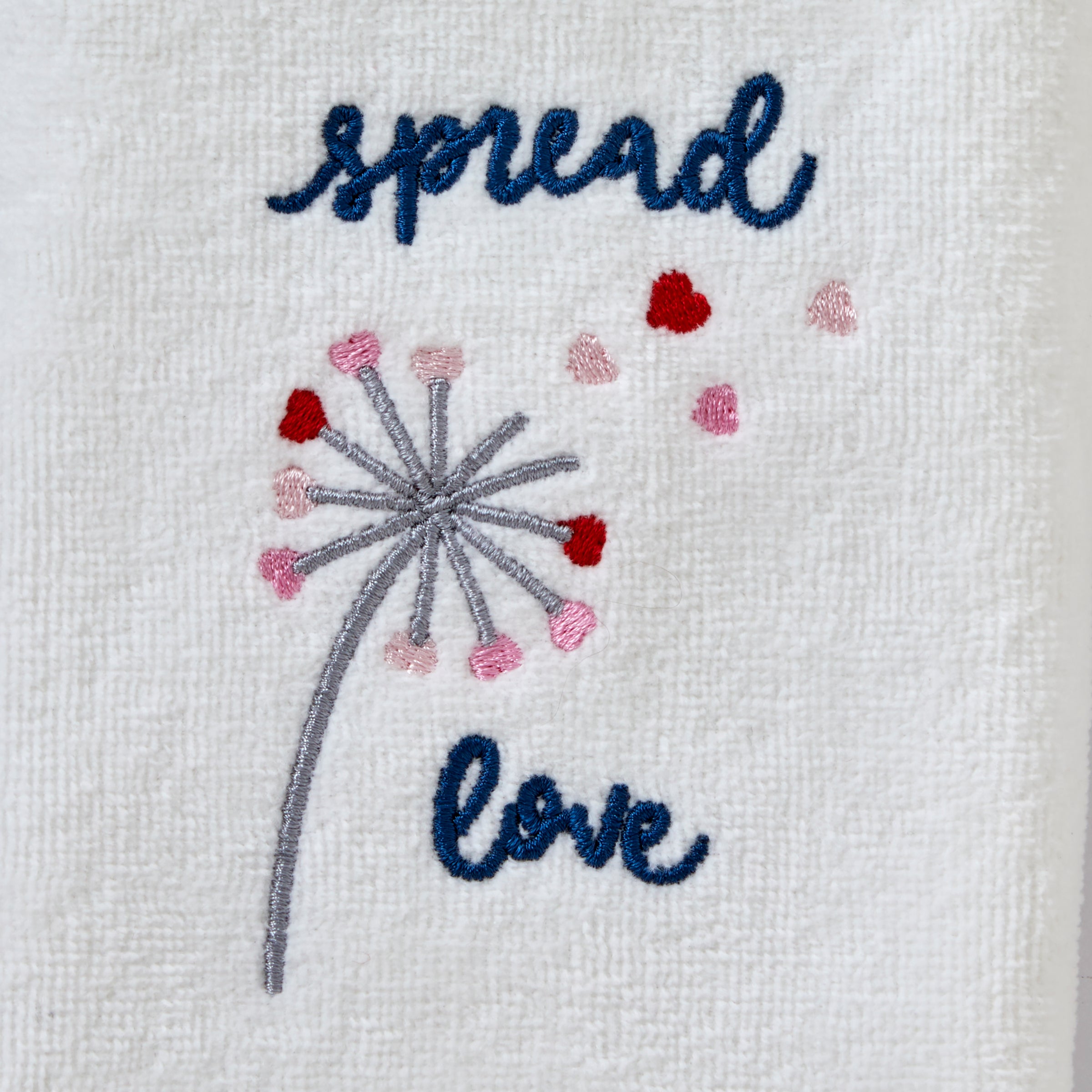 Spread Love 2-Piece Hand Towel Set, White