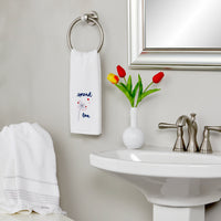 Spread Love 2-Piece Hand Towel Set, White