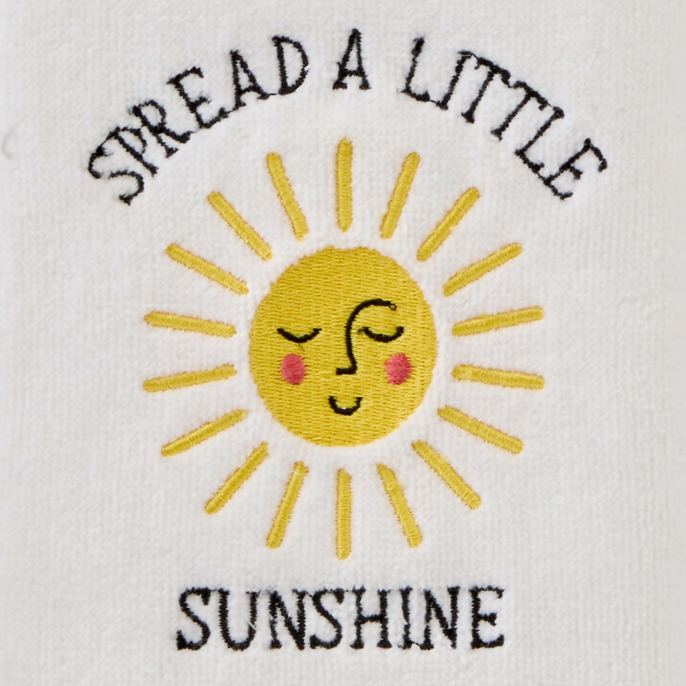 Spread Sunshine 2-Piece Hand Towel Set, White