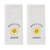 Spread Sunshine 2-Piece Hand Towel Set, White