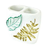 Sprouted Palm Toothbrush Holder, White/Multi