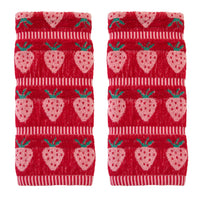 Strawberry Jacquard 2-Piece Hand Towel Set, Red/Pink
