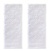 Subtle Snowflakes 2-Piece Hand Towel Set, White