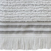 Subtle Stripe 2-Piece Turkish Cotton Hand Towel Set, White/Gray
