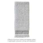 Subtle Stripe Turkish Cotton Bath Towel, White Multi