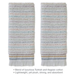 Subtle Stripe Turkish Cotton Bath Towel, White Multi