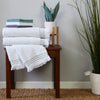 Subtle Stripe Turkish Cotton Bath Towel, White Multi