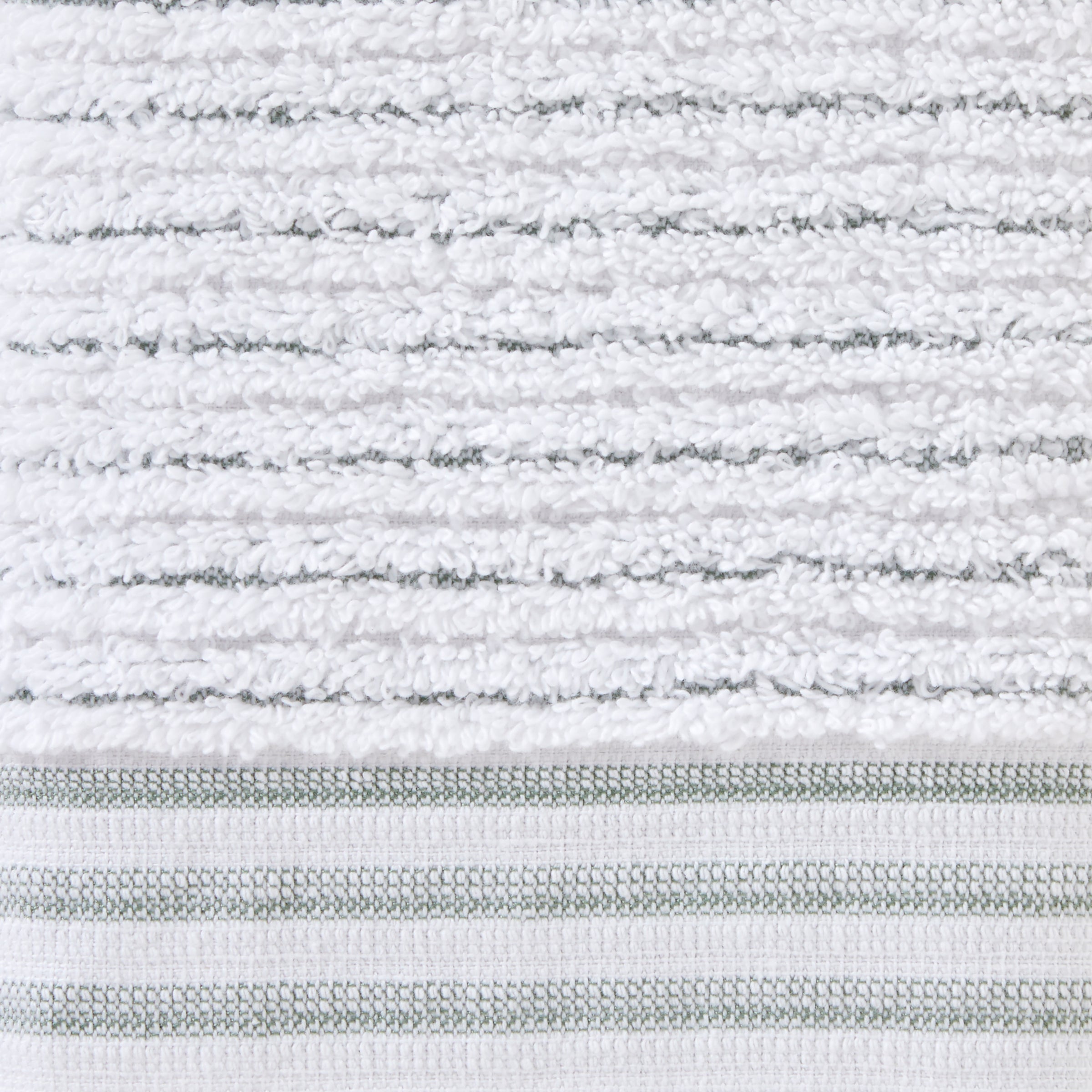 Subtle Stripe Turkish Cotton Bath Towel, White Multi