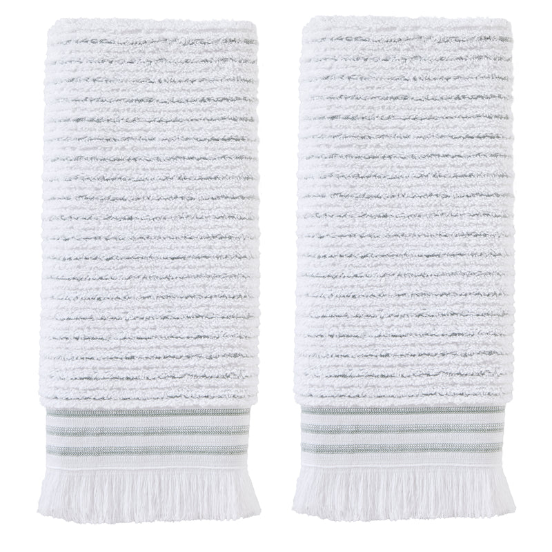 Subtle Stripe Turkish Cotton Bath Towel, White Multi