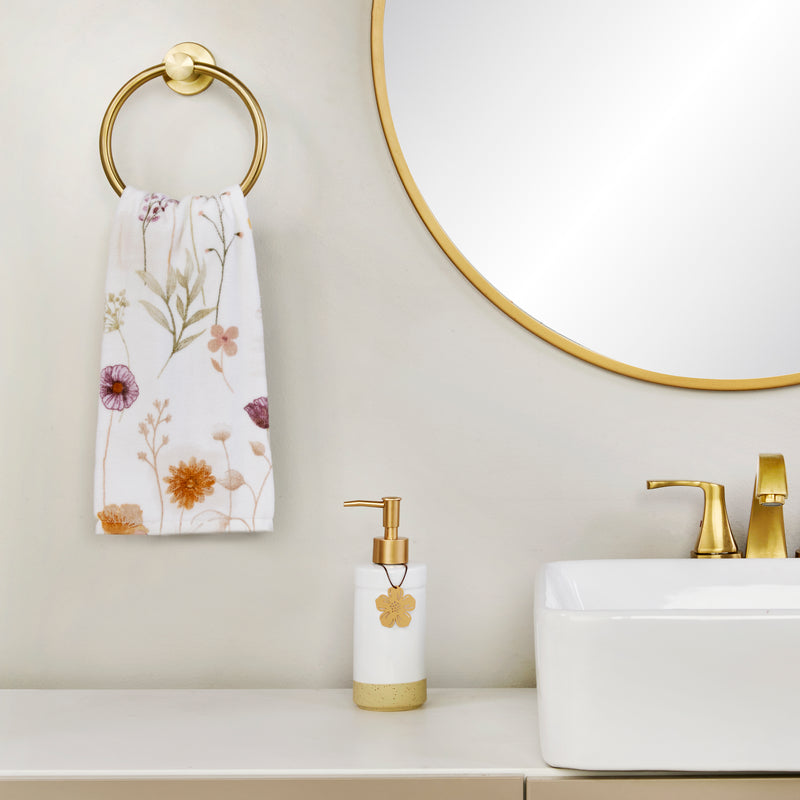 Seasonal Charm 5-Piece Soap Dispenser Set, White