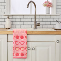Summer Shades Reversible Jacquard 2-Piece Hand Towel Set, Blush