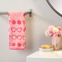 Summer Shades Reversible Jacquard 2-Piece Hand Towel Set, Blush