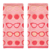 Summer Shades Reversible Jacquard 2-Piece Hand Towel Set, Blush
