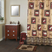 Sundance Fabric Shower Curtain, Brown/Multi