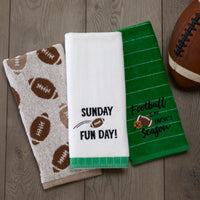 Sunday Fun Day 2-Piece Hand Towel Set, White