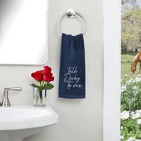 Talk Derby To Me 2-Piece Hand Towel Set, Navy