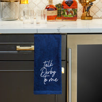 Talk Derby To Me 2-Piece Hand Towel Set, Navy