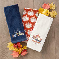 Thankful Leaf 2-Piece Hand Towel Set, Natural
