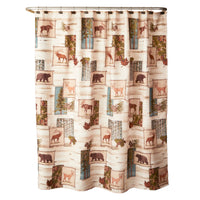 Timber Ridge Fabric Shower Curtain, Natural/Multi