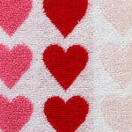 Tonal Hearts Jacquard 2-Piece Hand Towel Set, Multi