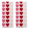 Tonal Hearts Jacquard 2-Piece Hand Towel Set, Multi