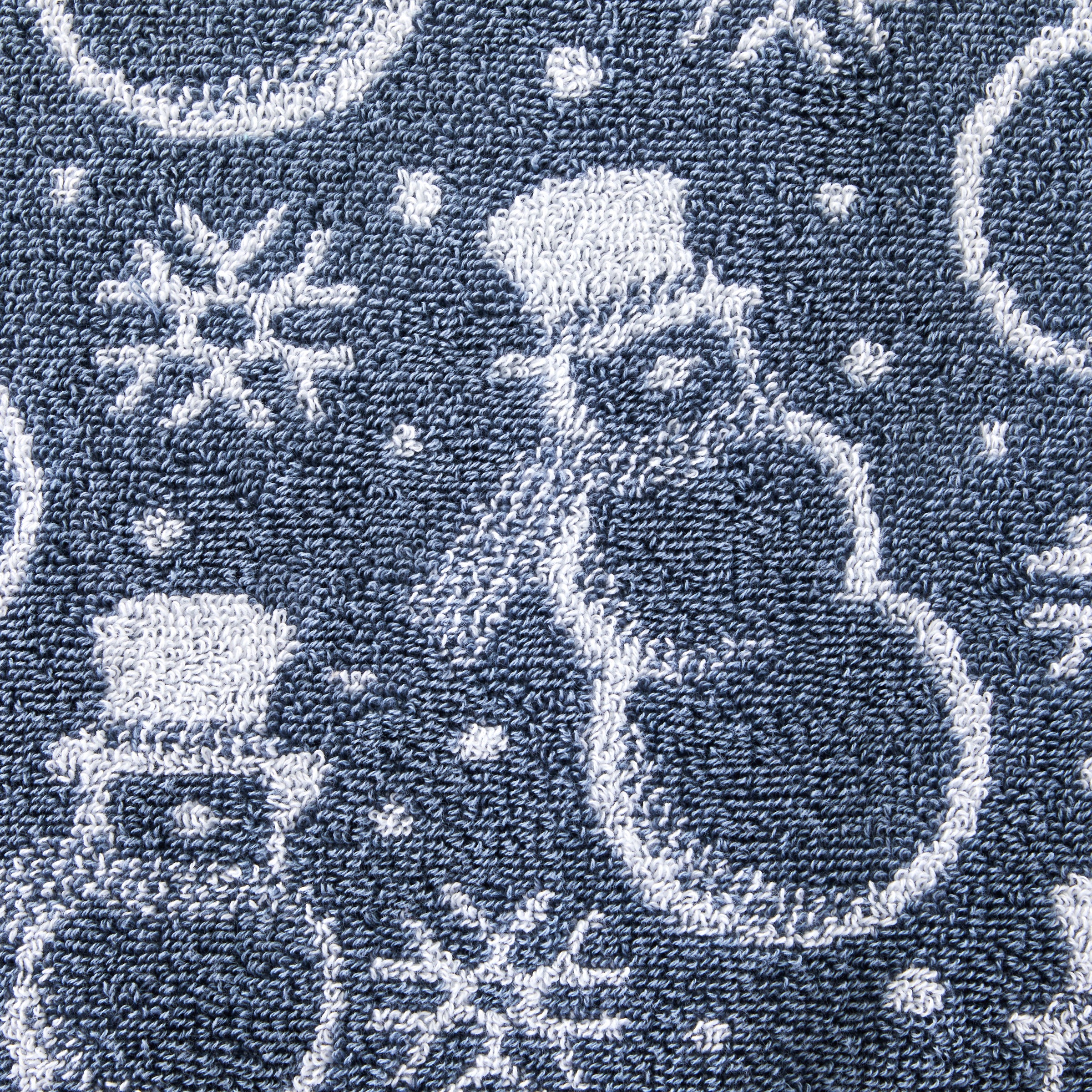 Top Hat Snowman Jacquard Bath Towel, Blue