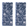 Top Hat Snowman 2-Piece Hand Towel Set, Blue