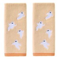 Tossed Ghosts 2-Piece Hand Towel Set, Taupe