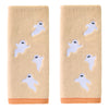 Tossed Ghosts 2-Piece Hand Towel Set, Taupe