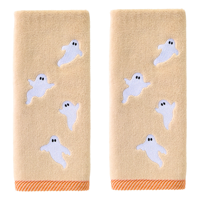 Tossed Ghosts 2-Piece Hand Towel Set, Taupe
