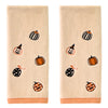 Tossed Pumpkins 2-Piece Hand Towel Set, Taupe