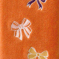 Tossed Autumn Bows 2-Piece Hand Towel Set, Orange