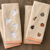 Tossed Ghosts 2-Piece Hand Towel Set, Taupe