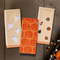 Tossed Ghosts 2-Piece Hand Towel Set, Taupe
