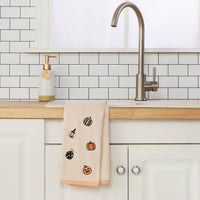 Tossed Pumpkins 2-Piece Hand Towel Set, Taupe