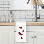 Tossed Watermelons 2-Piece Hand Towel Set, White