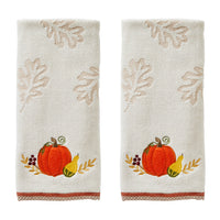 Traditional Pumpkin 2-Piece Hand Towel Set, Natural