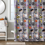 Trick Or Treat Pets Shower Curtain, Gray/Multi