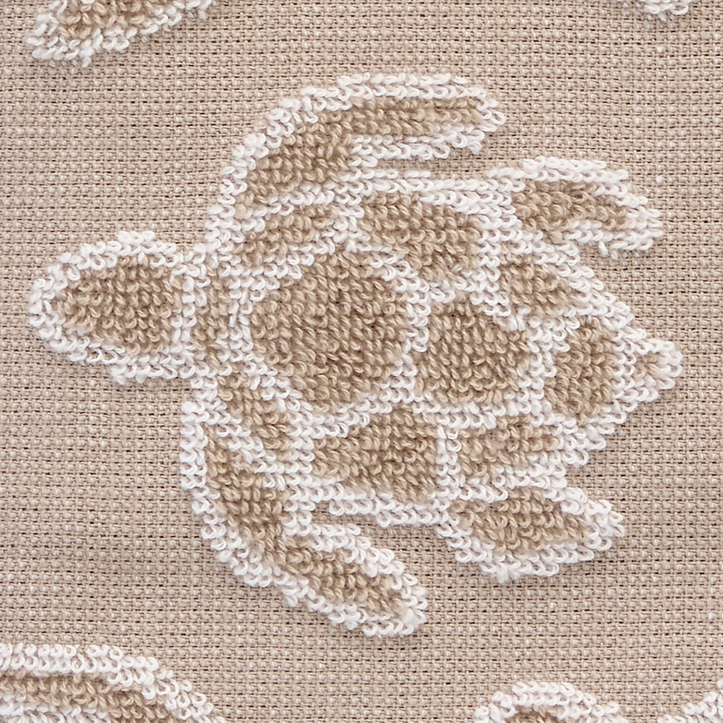 Turtle Sculpted Jacquard 2-Piece Hand Towel Set, Taupe